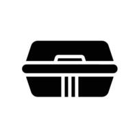 food box Glyph Icon White Background vector