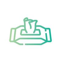 tissue box Line Gradient Icon White Background vector