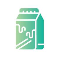 milk Flat Gradient Icon White Background vector