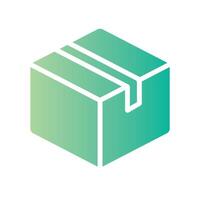 packaging Flat Gradient Icon White Background vector
