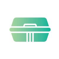 food box Flat Gradient Icon White Background vector