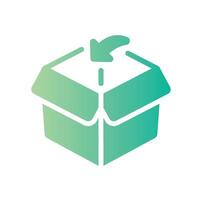 packing Flat Gradient Icon White Background vector