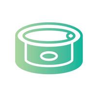 canned food Flat Gradient Icon White Background vector