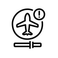 flight mode Line Icon White Background vector