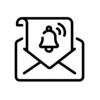 email Line Icon White Background vector
