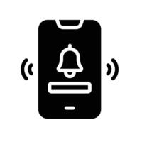 mobile phone Glyph Icon White Background vector