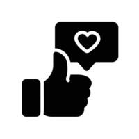 like Glyph Icon White Background vector