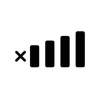 signal Glyph Icon White Background vector