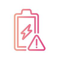 full battery Line Gradient Icon White Background vector