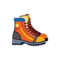 Premium Alpine Climbing Boots on Minimalist Background vector
