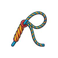 High-Quality Climbing Rope on Pristine White Surface vector