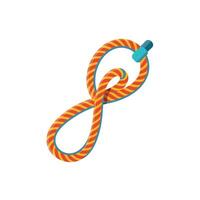 Secure and Sturdy Climbing Rope Against White vector