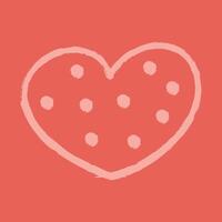 A simple heart with circles inside color vector