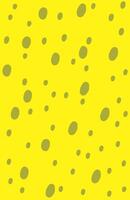Yellow background with green spot polka oval shape vector