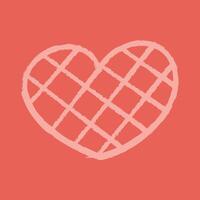 A simple checkered heart color vector