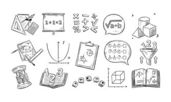 mathematic handdrawn collection vector