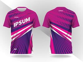 abstract purple pink background pattern for sport jersey design and mockup front and back view vector