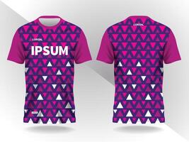 purple pink abstract background pattern for sport jersey design and mockup front and back view vector