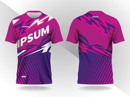 abstract background purple pink for sport jersey design and mockup front and back view vector