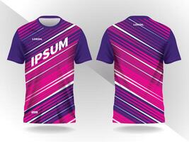 purple pink abstract lines background pattern for sport jersey design and mockup front and back view vector