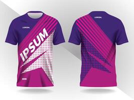 purple pink abstract background for sport jersey design and mockup front and back view vector