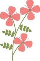 Three Stalks of Red Spring Flower vector