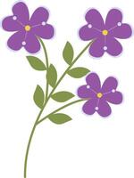 Three Stalks of Violet Spring Flower vector