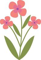 Three Stalks of Red Spring Flower vector