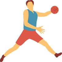 Basketball Player Illustration in Flat Design vector