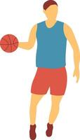 Basketball Player Illustration in Flat Design vector