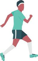 Football Player Illustration in Runing Pose vector
