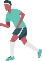 Football Player Illustration in Runing Pose vector