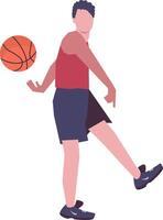 Men Basketball Player in Freestyle Pose vector