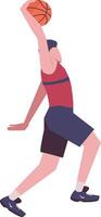 Man Basketball Player with Shooting Pose vector