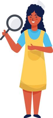Girl Chef with Yellow Apron