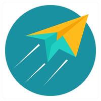 Paper Plane and send icon concept vector