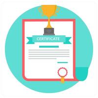 Certificate and degree icon concept vector