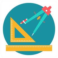 Geometry and educations icon concept vector