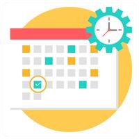 Schedule and planner icon concept vector