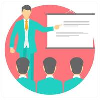 Classroom and knowledge icon concept vector