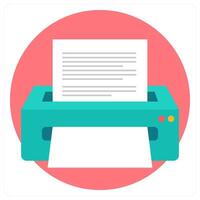 Printer and print icon concept vector