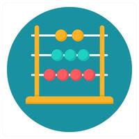 Abacus and math tool icon concept vector
