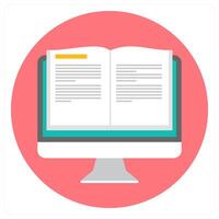 E-Learning and study icon concept vector