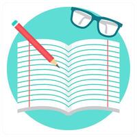Writing and study icon concept vector