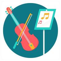 Music Class and class icon concept vector