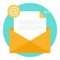Email and draft icon concept vector
