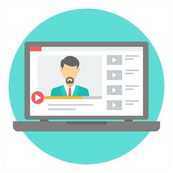 Tutorial and educational icon concept vector