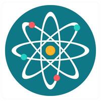 Atom and physics icon concept vector