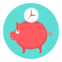 Time savings and automation icon concept vector