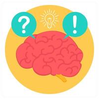 Solution and idea icon concept vector